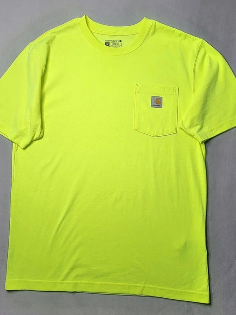 Carhartt Mens Loose Fit Pocket T-Shirt in Green Neon Size Medium 13